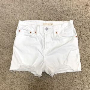 Levi’s White High Rise Shorts